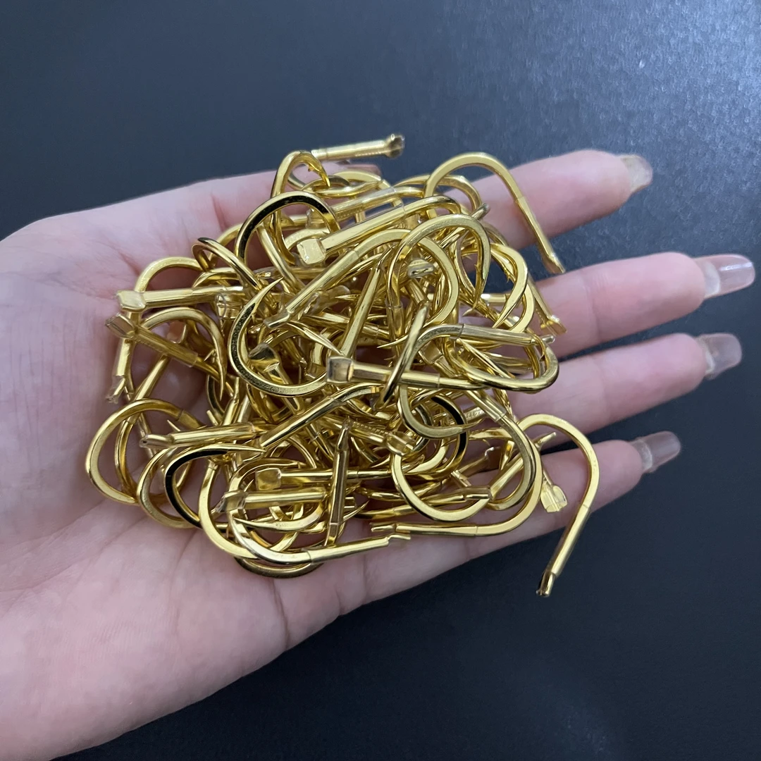 2X金色加强背横线槽合金大物钩巨物鱼钩加粗血槽钩尖伊势尼散钩