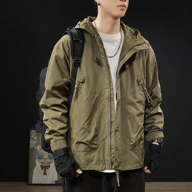 秋冬户外三合一高端三防冲锋夹克外套男款大码工装风衣外套潮牌男