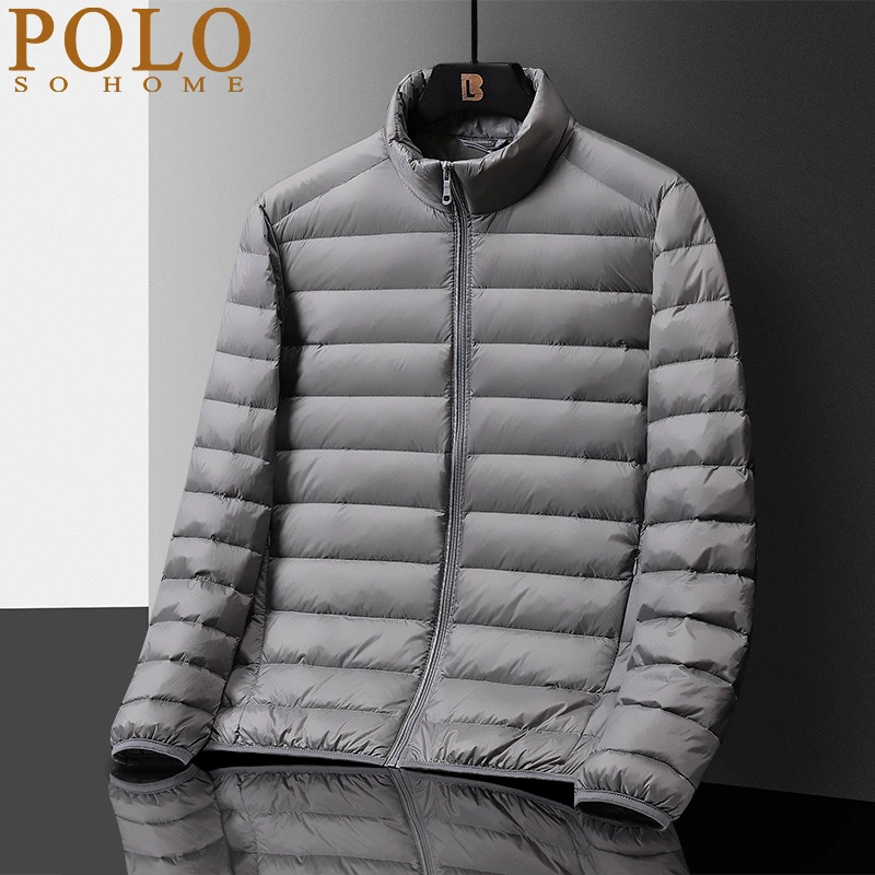 保罗轻薄款羽绒服男秋冬季新品修身内胆轻便内搭保暖大码立领外套