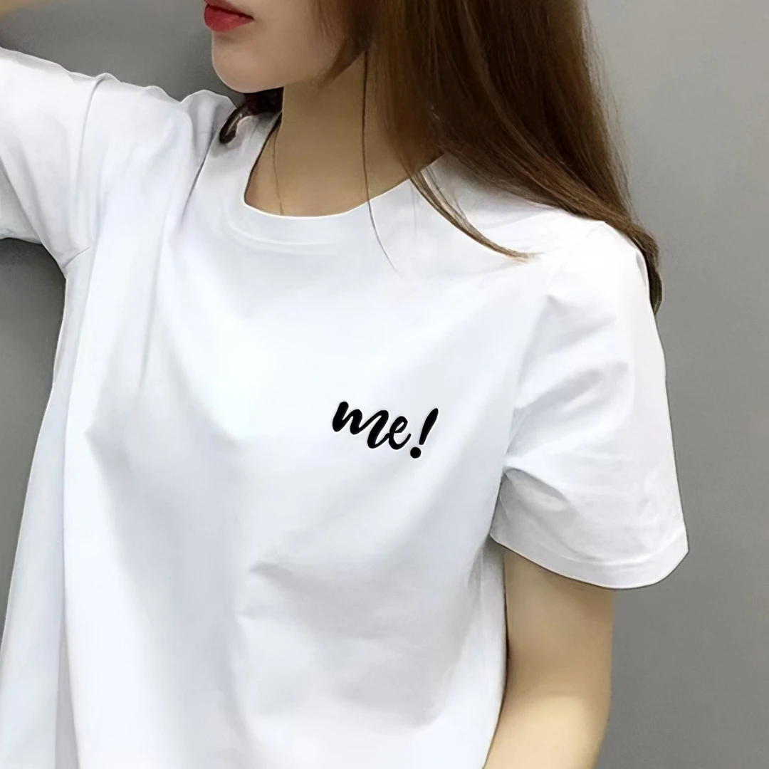 【福利款】me图案2023夏季新款时尚潮流男女同款印花图案圆领T恤