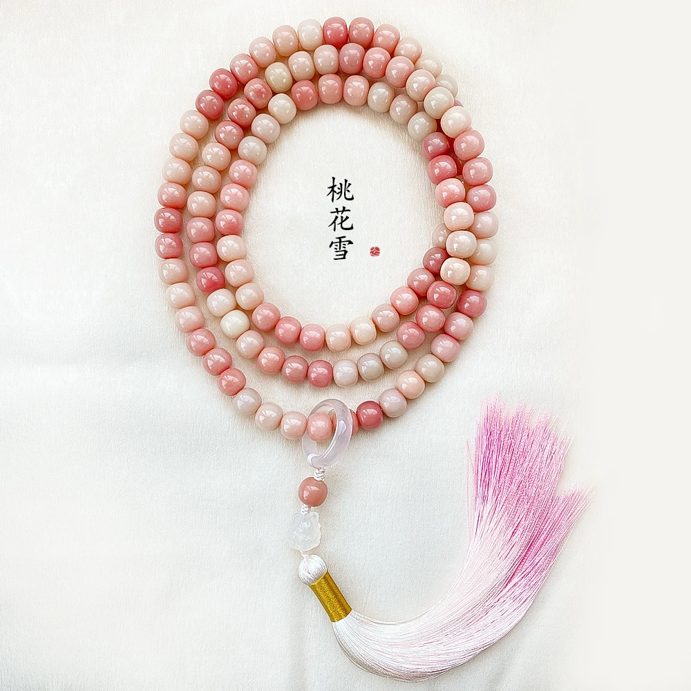 【桃花雪】原创菩提菩提108颗文玩手串9*10+盘玩袋