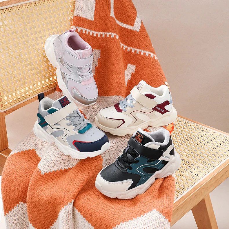 Dr.Kong/江博士2024冬季新款男女童休闲运动复古儿童轻便学步鞋