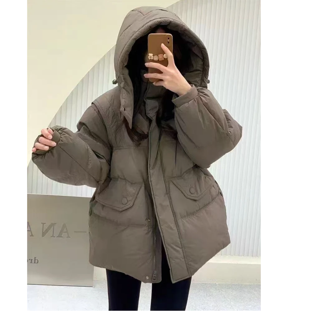 羽绒服韩版女收腰显瘦加厚保暖面包服外套