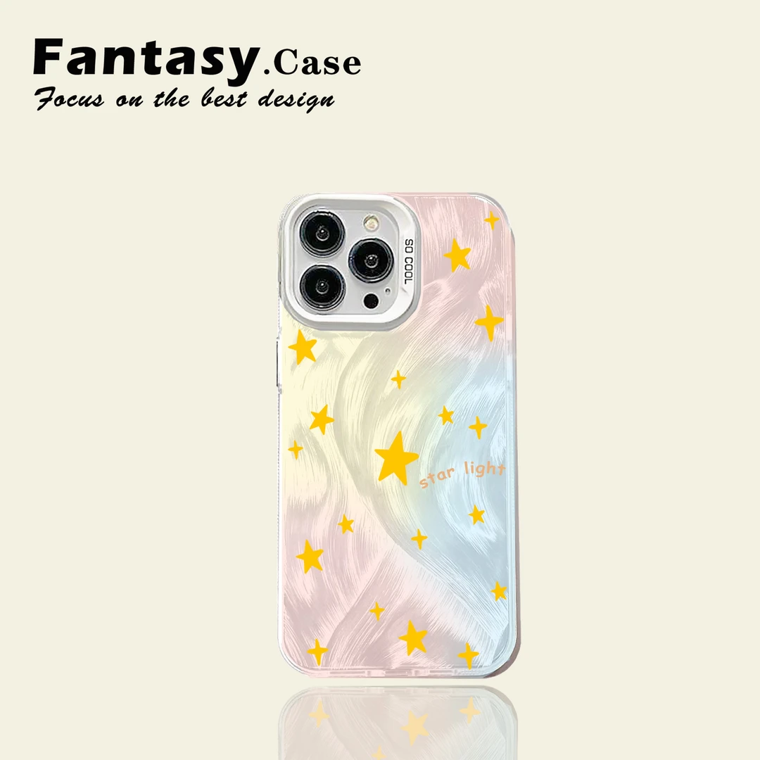 （浪漫星光）大羽纱手机壳苹果15iphone13华为vivo荣耀vivo一加小米