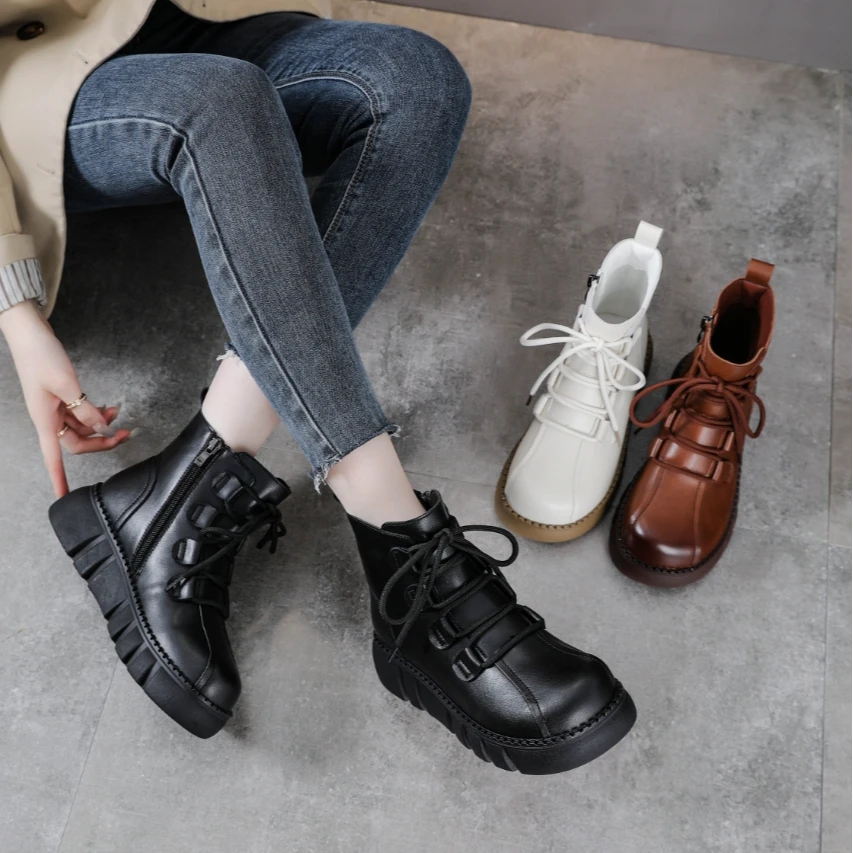 【现货】2022 新款复古百搭厚底冬季爆款保暖雪地靴休闲时尚马丁靴