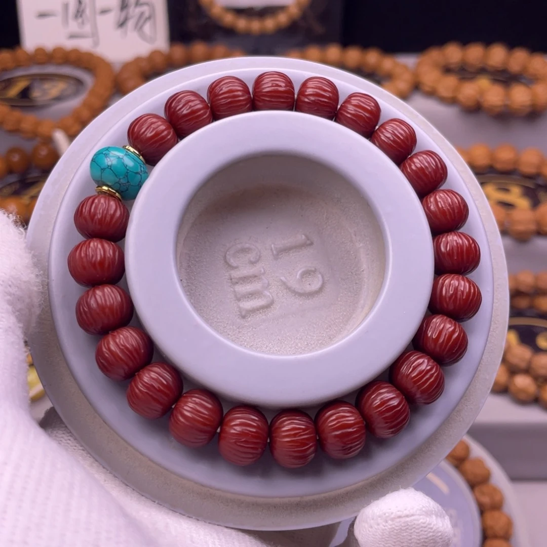 911小土豪机刷玉化牛津红猴头核桃手串