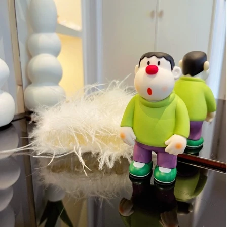 超迷你胖虎小摆件 12厘米小摆件旋转送朋友家居摆件