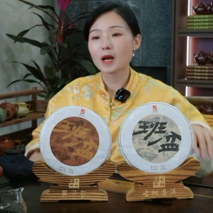 《班盆(普洱生茶)+班盆(普洱熟茶)(200克一饼)单饼》