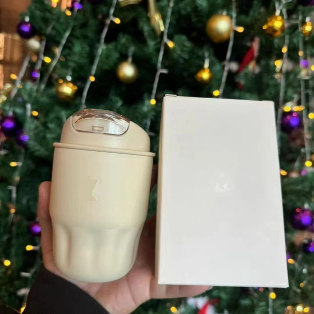 A413米白色简约款直饮咖啡杯