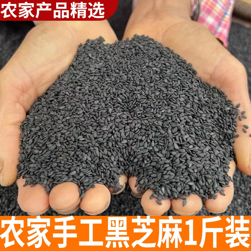 农家黑芝麻1斤装 黑芝麻农家自产 五谷杂粮 农家新货
