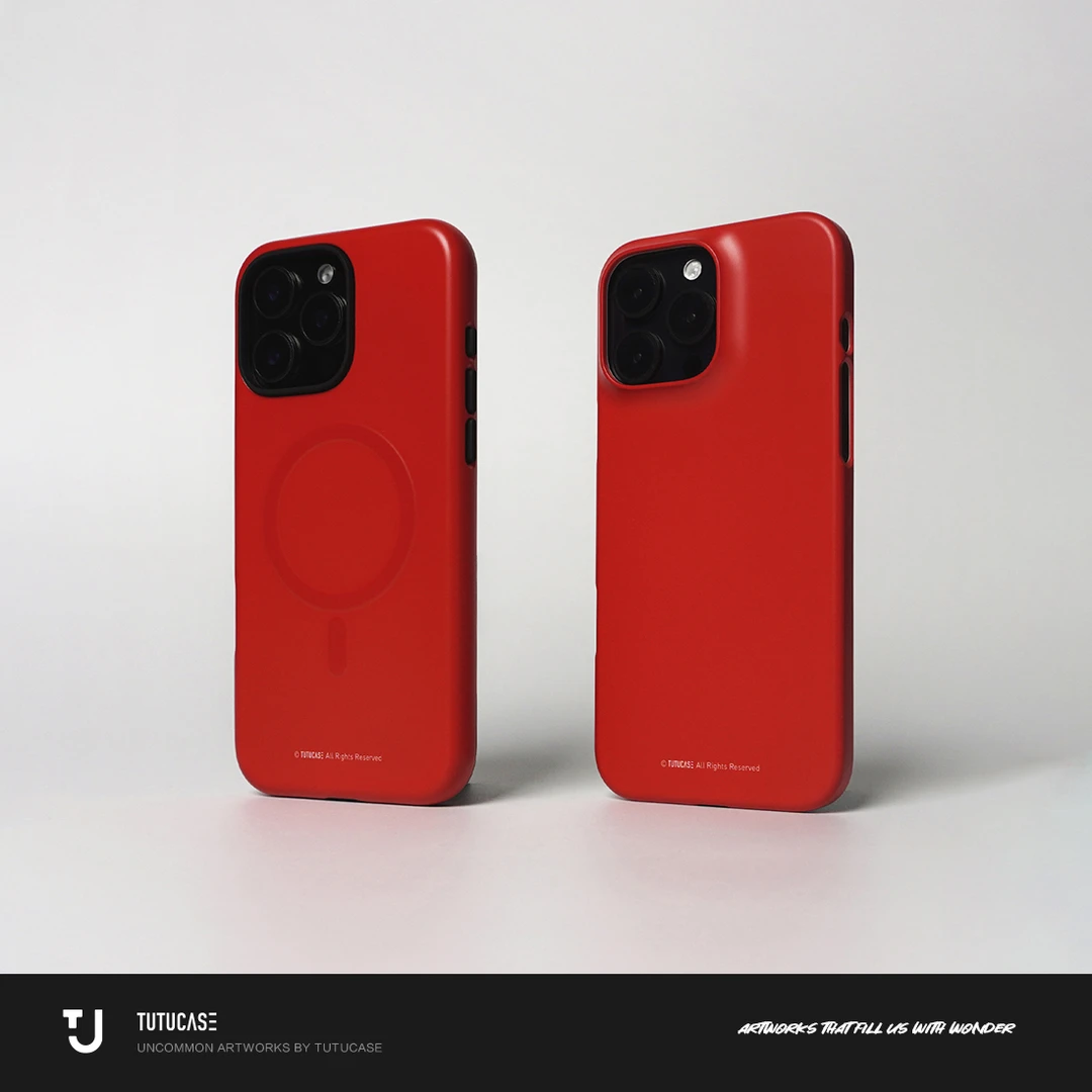 TUTUCASE｜原创设计韩国进口磨砂菲林手机壳 本命红 C066
