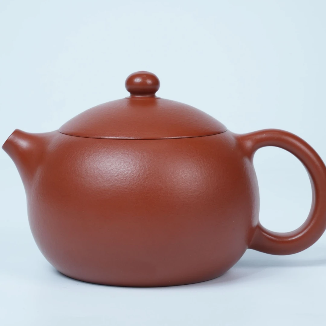 刘华纯制 宜兴原矿紫砂壶朱泥西施壶