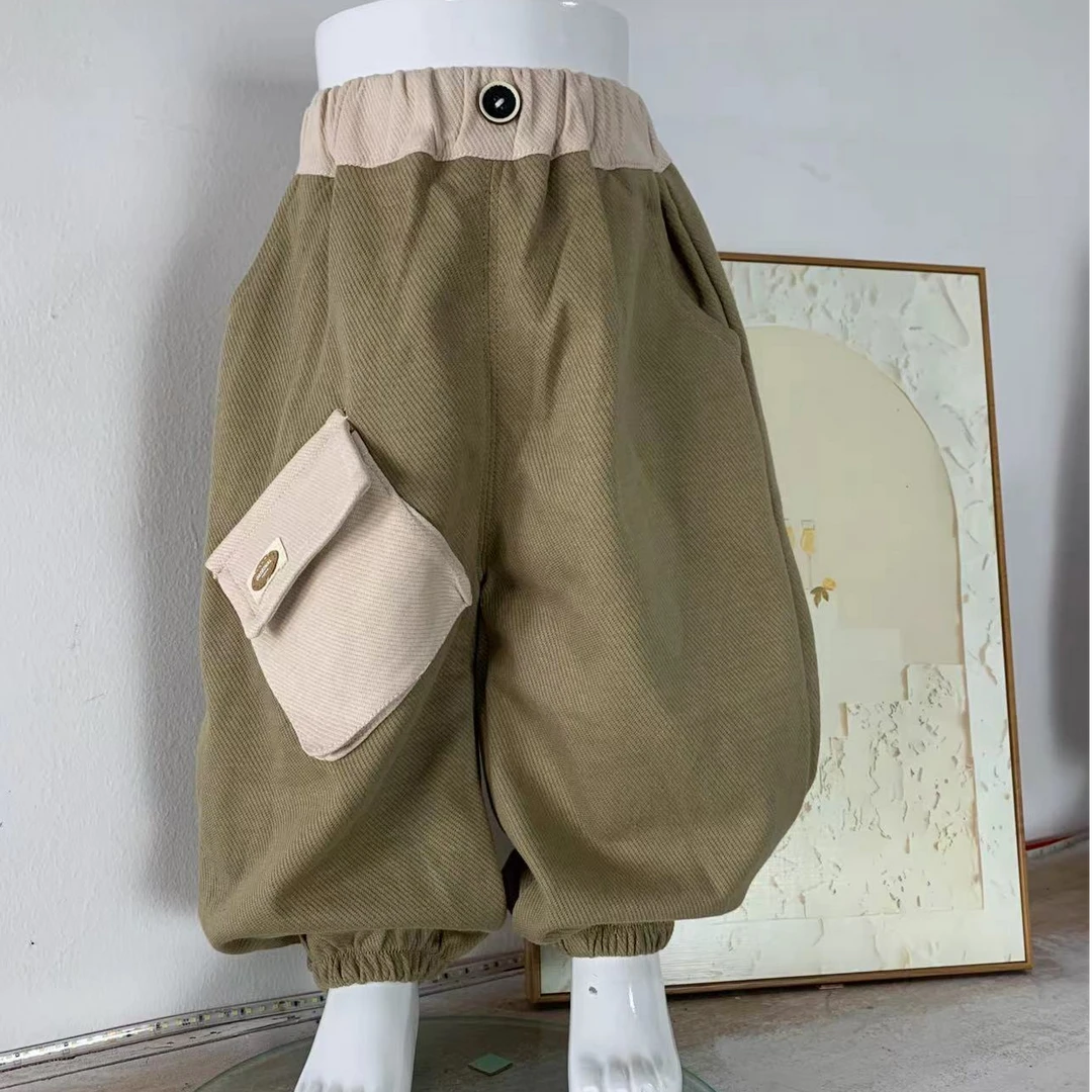 春秋款2025百搭宽松中性款男女宝宝高档中小童日韩潮流儿童长裤