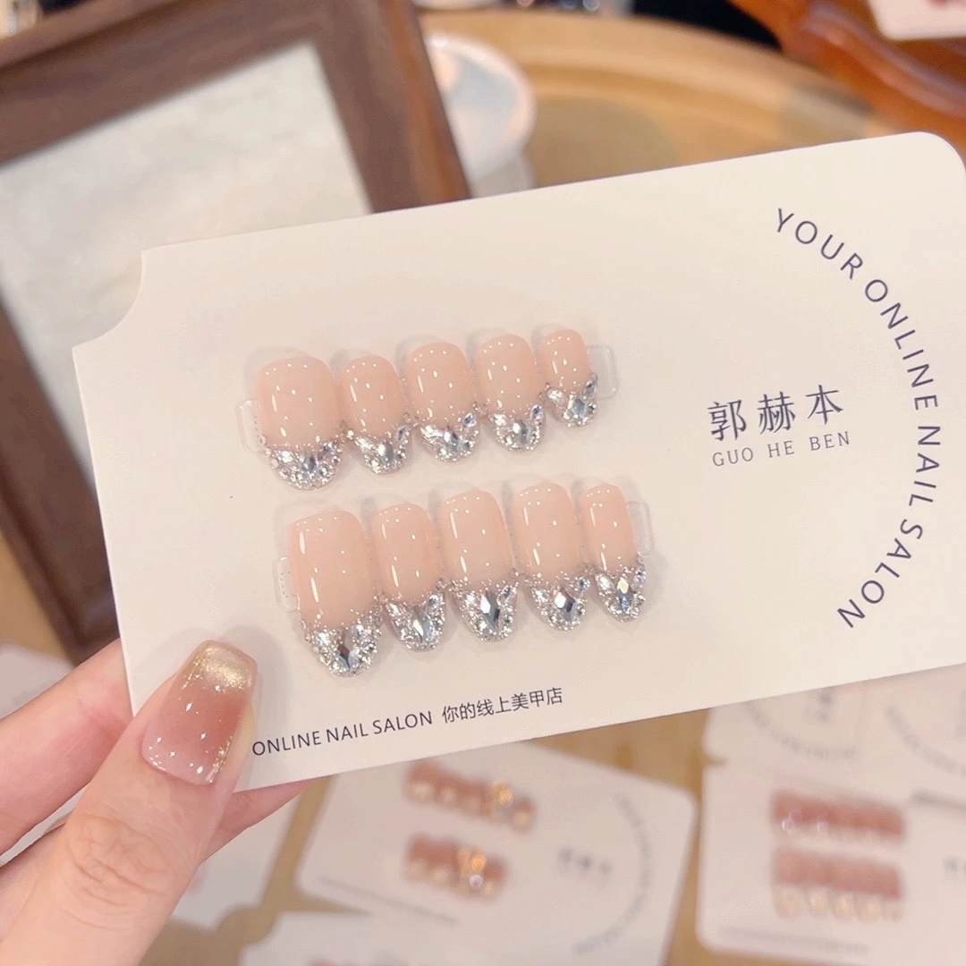 【芳华】纯手工穿戴甲10个甲片可反复使用7XA