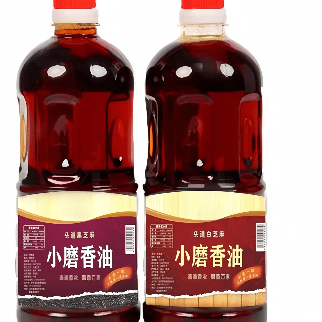 纯香油黑芝麻小磨香油细选家用黑芝麻黑芝醇香芝香四溢传统芝麻油