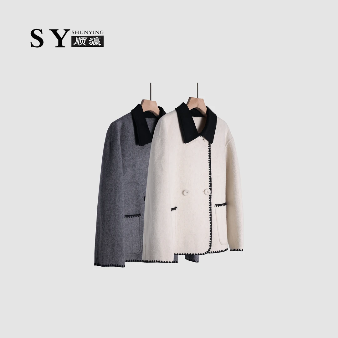 【顺瀛】小香风轻奢气质新款贝壳边羊毛呢外套SYM23118