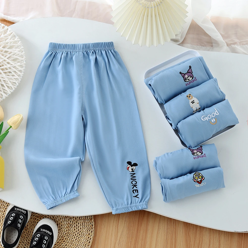 儿童夏季薄款防蚊裤宝宝休闲外穿小童洋气休闲冰感空调裤宝宝裤子