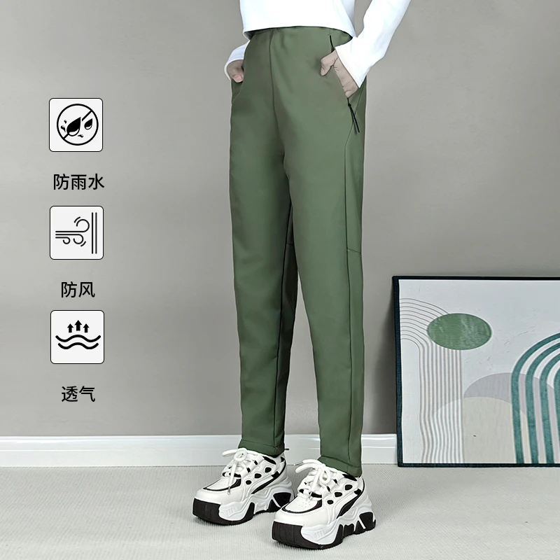 24秋冬新款户外轻薄防水弹力多功能户外长裤防风加绒透气保暖