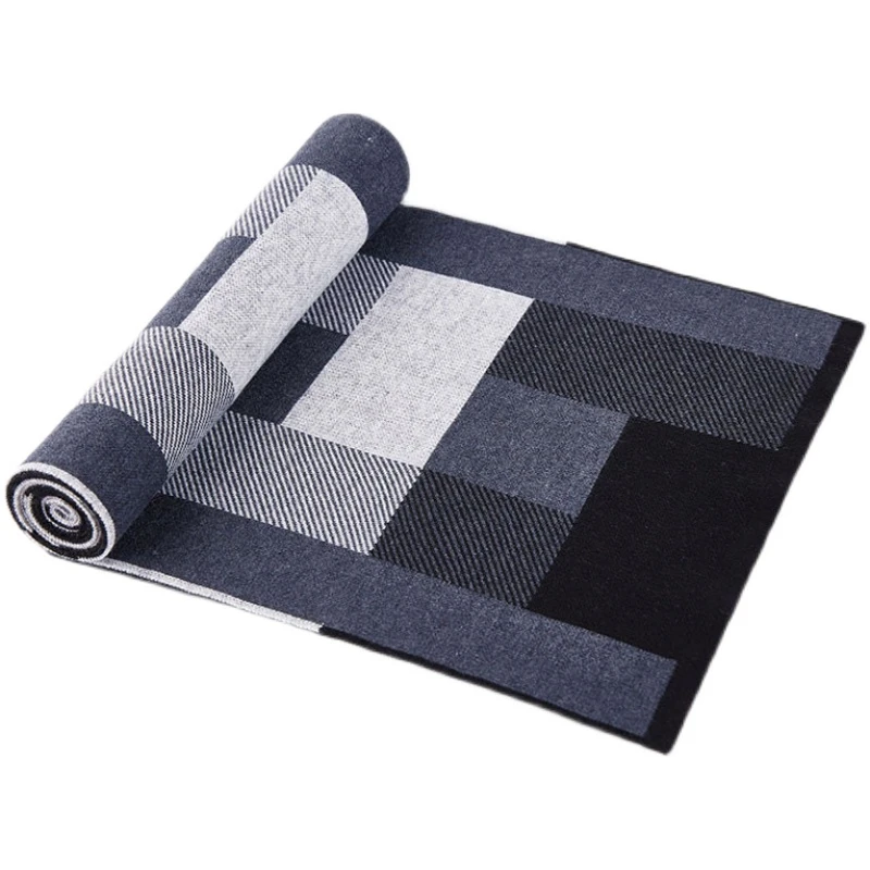 达芬奇密码韩版情侣格子羊毛围巾女冬季新款百搭简约保暖围脖