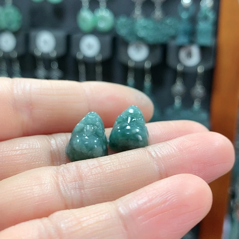 【闪购商品】翡翠耳饰银S925镶嵌ʚ***ɞ