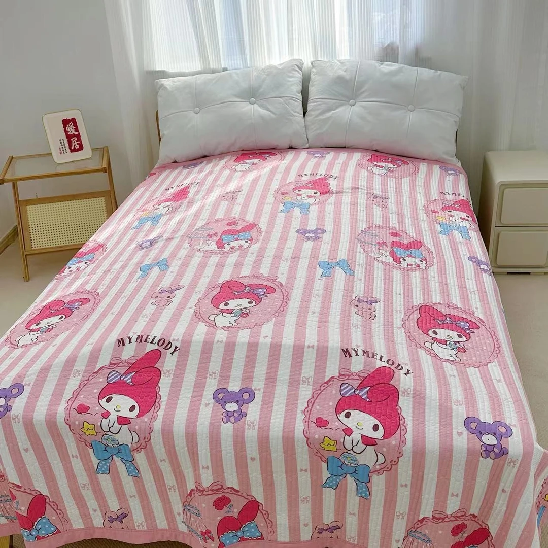 【优选床盖】230*250加大美乐蒂双人四季棉印花防滑加密绗缝