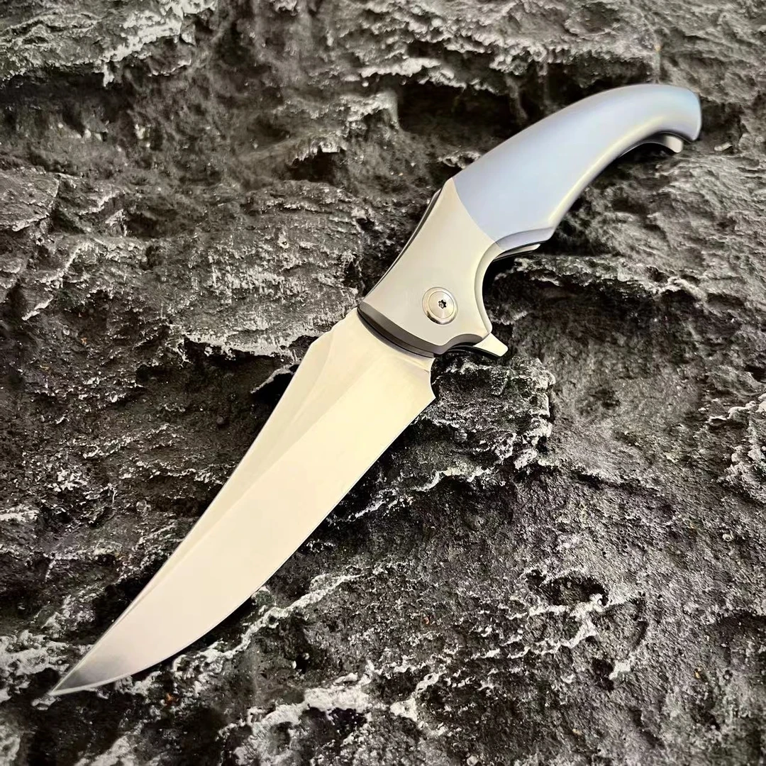 【勒曼】九头蛇进口奥地利M390粉末钢原钛蓝钛合金户外EDC折