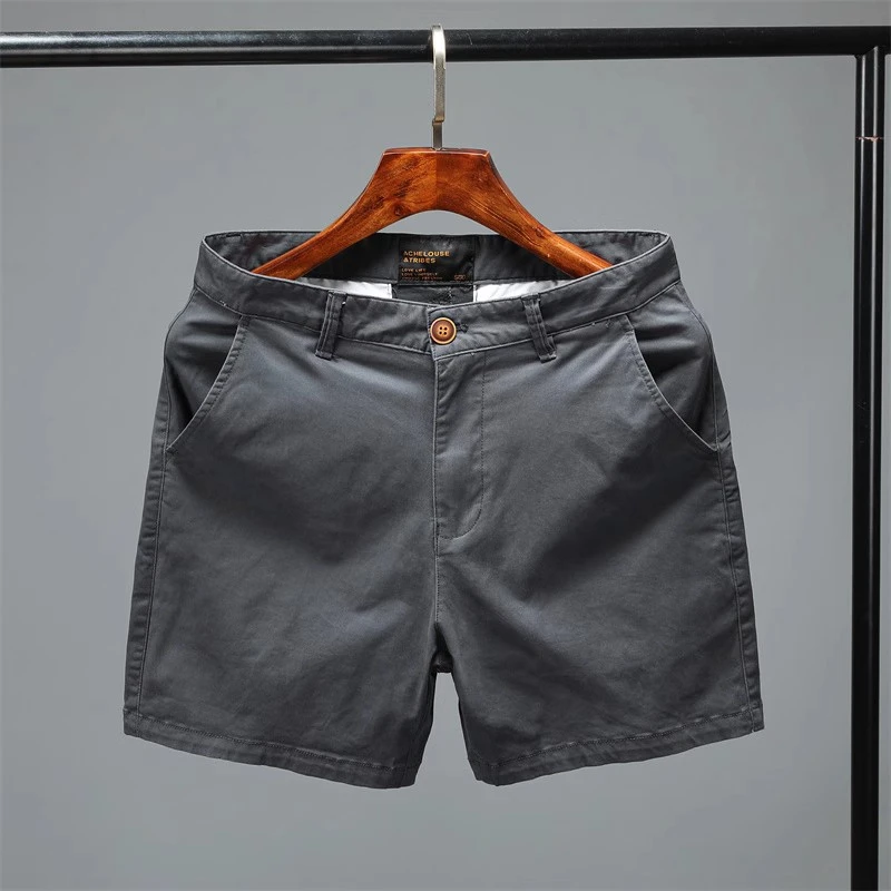 夏季薄款休闲弹力三分短裤男 潮流青年纯色百搭三分四分修身短裤