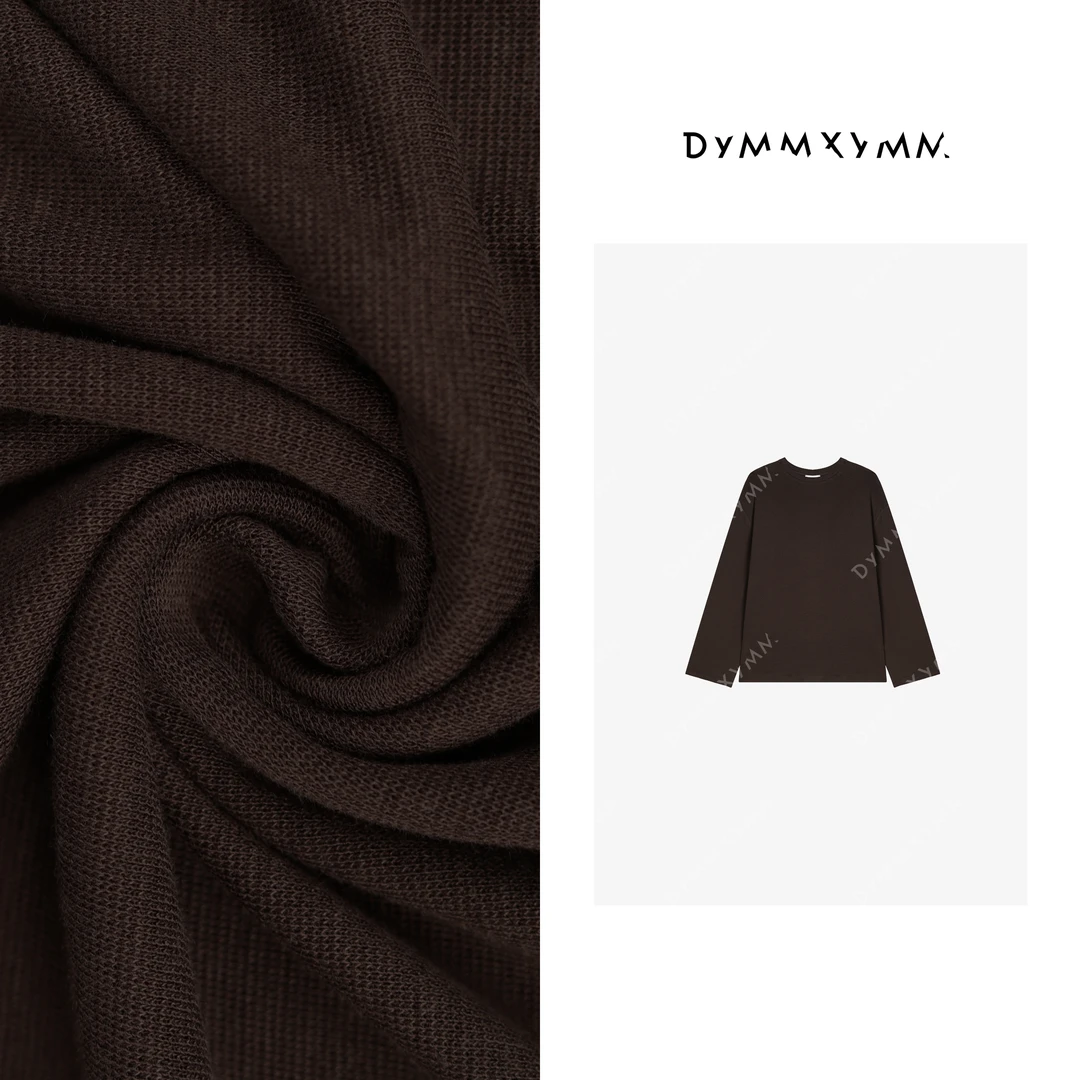 【DYMMXYMM】-设计师气质小众高级感双色舒适感长袖T恤-W7022