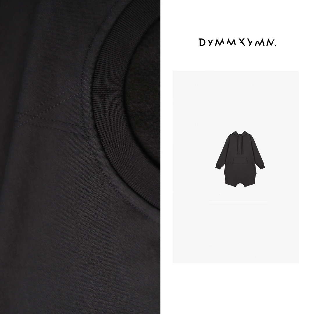 【DYMMXYMM】-秋冬设计师抽绳口袋连帽卫衣款连衣裙-4FWP8073