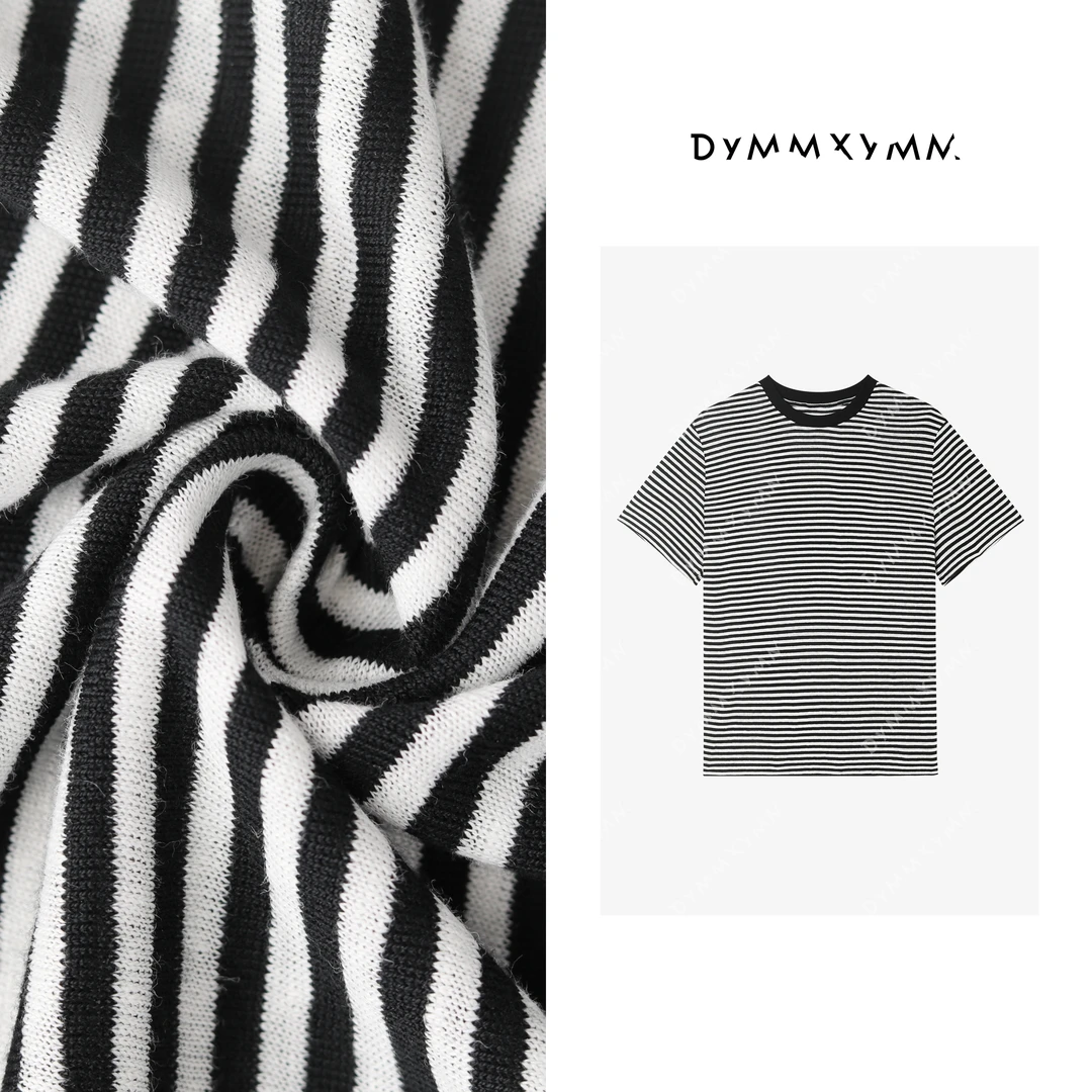 【DYMMXYMM】-设计师气质时尚小众高级感圆领条纹T恤-WSD1010