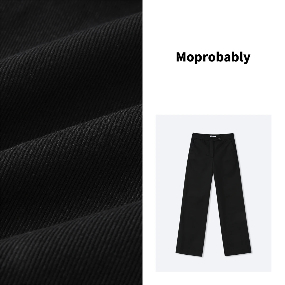 Moprobably【福利款】李予诺 时尚简约百搭款直筒休闲裤L3322117
