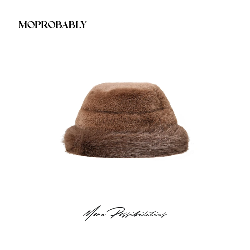 Moprobably李予诺 秋冬新款蒙古帽护耳保暖毛毛防寒帽L4441304