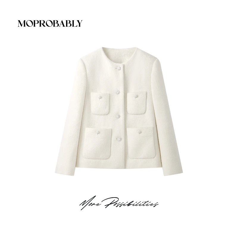 Moprobably李予诺「见面礼」法式高级小香风温柔气质外套L4457332