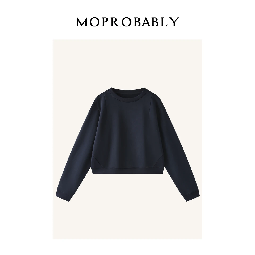 Moprobably李予诺「蓝绒」"100%棉"卫衣直筒裤L4448318+L4451320