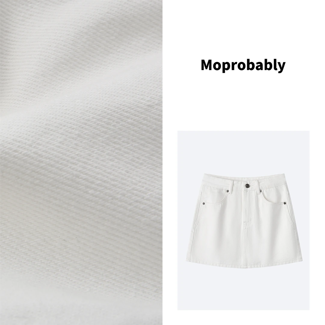 Moprobably予诺 2024早春新款辣妹风休闲极简风牛仔短裙L4119094