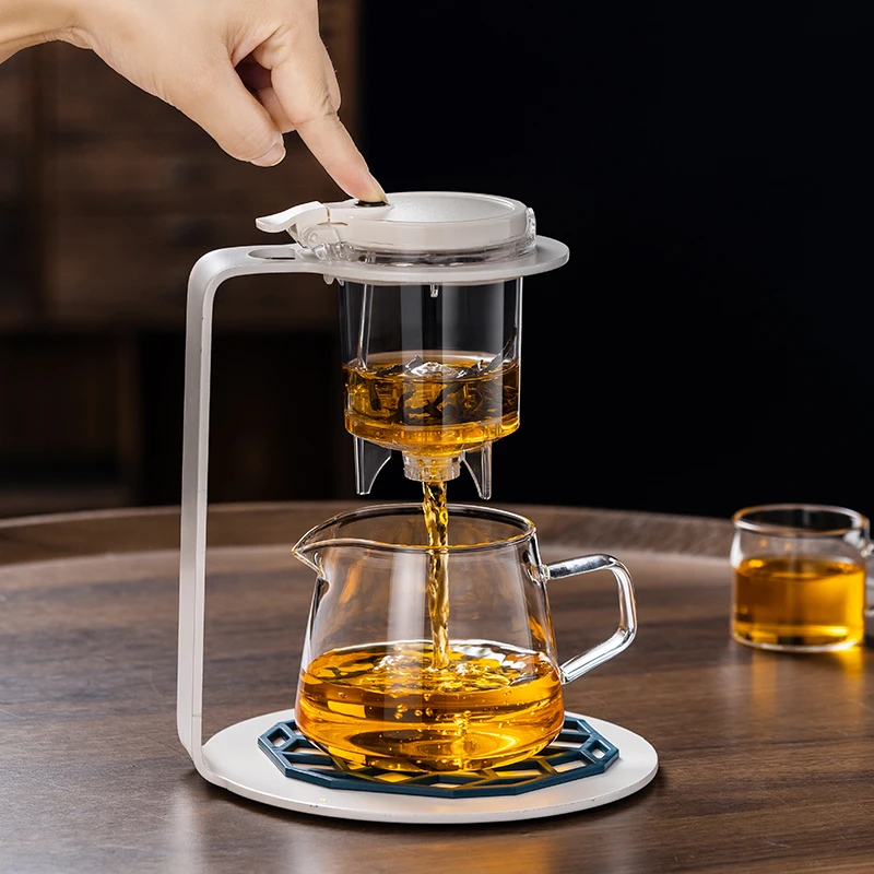 世器耐高温玻璃飘逸杯办公待客家用泡茶壶懒人自动泡茶器茶水分离