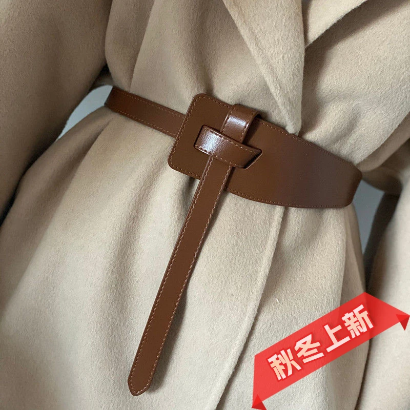 2024新款女士腰带皮带宽腰带连衣裙风衣毛衣装饰百搭欧美大衣束腰