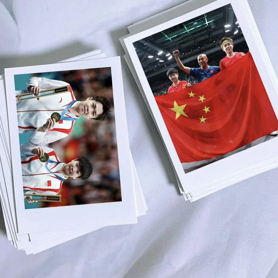 莎头组合小卡孙颖莎卡片王楚钦周边拍立得明信片35寸莎莎大头照片