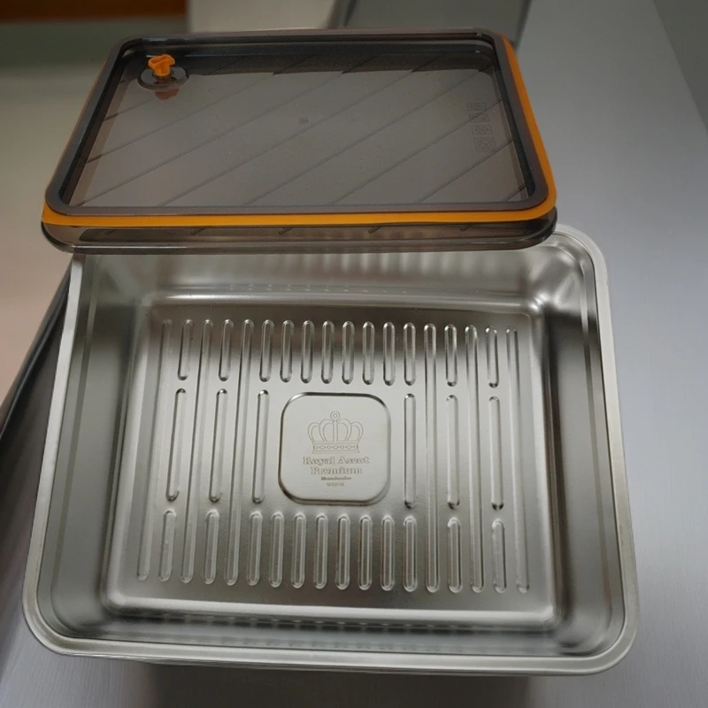 《老板专属》金壕森皇冠标316L不锈钢保鲜盒长方形约3200ml