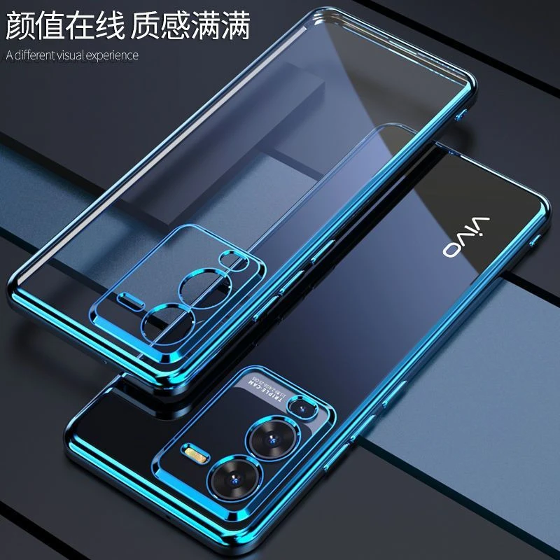 vivoS15手机壳电镀透明S15e防摔软壳S15pro全包镜头5G网红保护套
