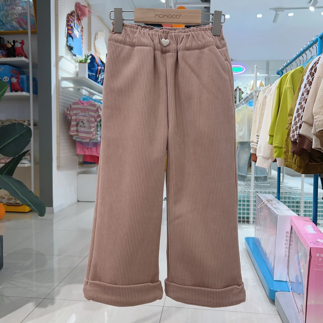 MOMOCO女童冬季休闲甜美直筒裤75830354011