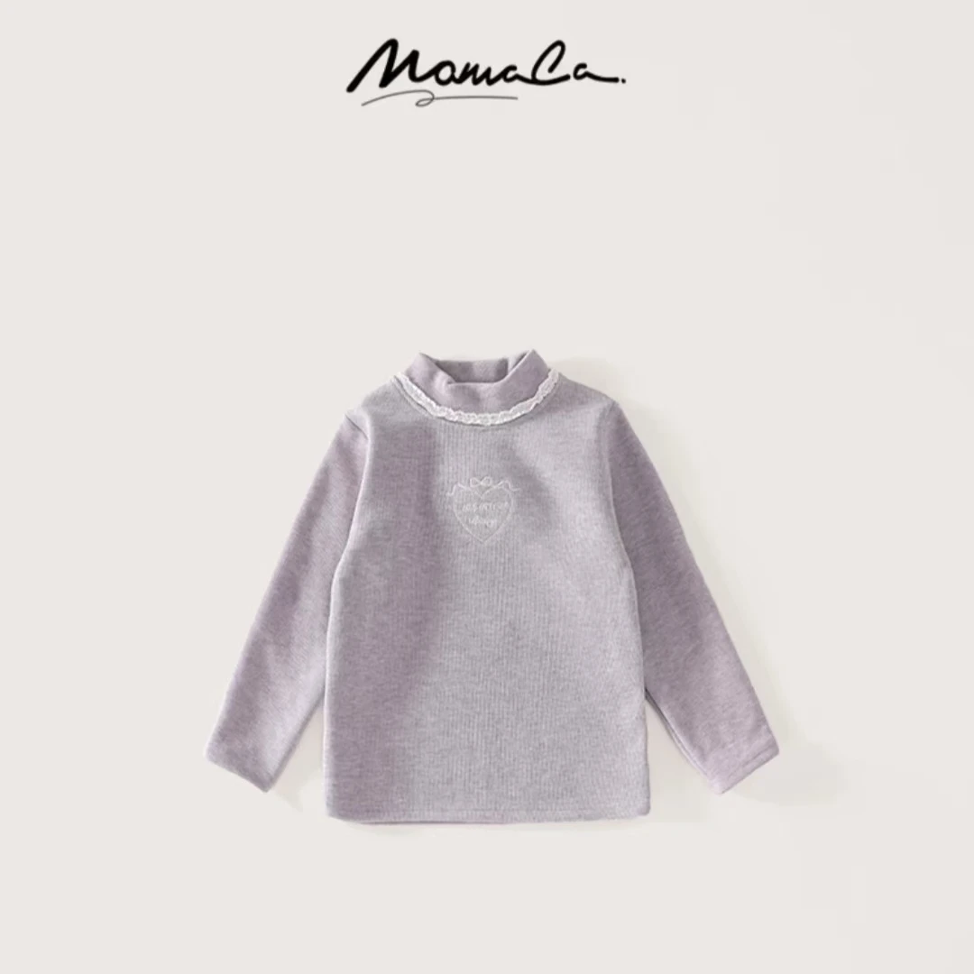 MOMOCO女童冬季甜美绣花打底衫75830239007&75830232011