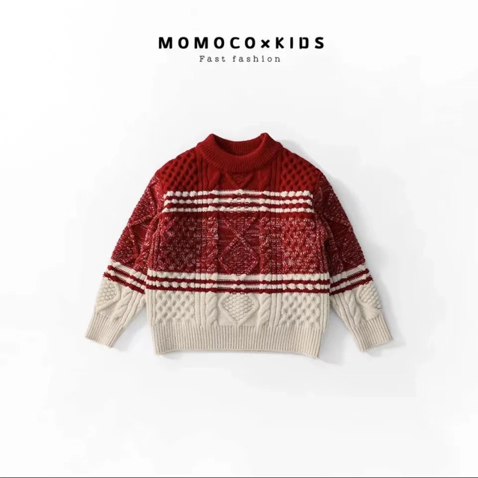 MOMOCO女童冬季韩版条纹毛衣76830230257