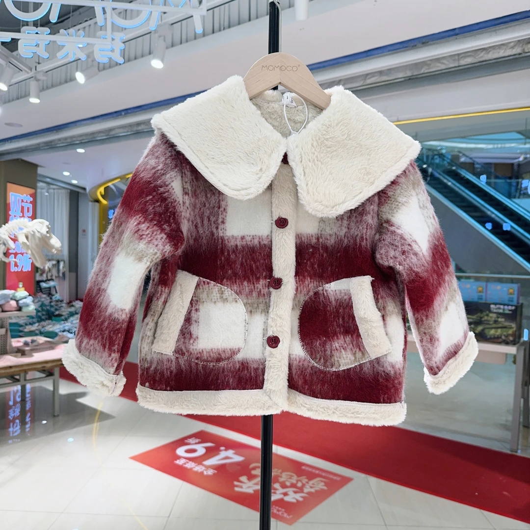 MOMOCO秋冬季女童新款甜美毛呢外套75830126003