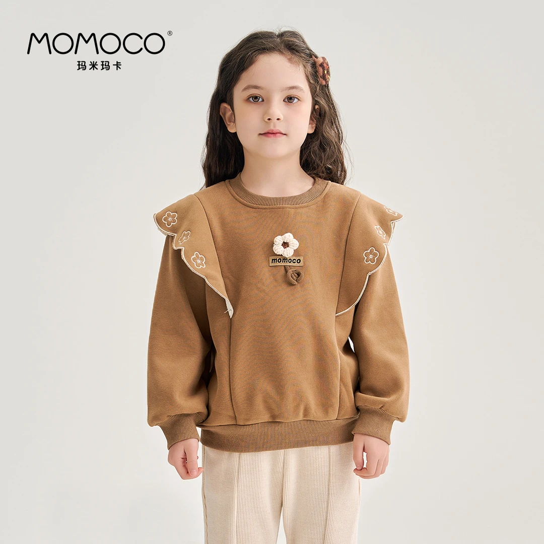 MOMOCO女童冬季立体花朵飞袖卫衣76830232200