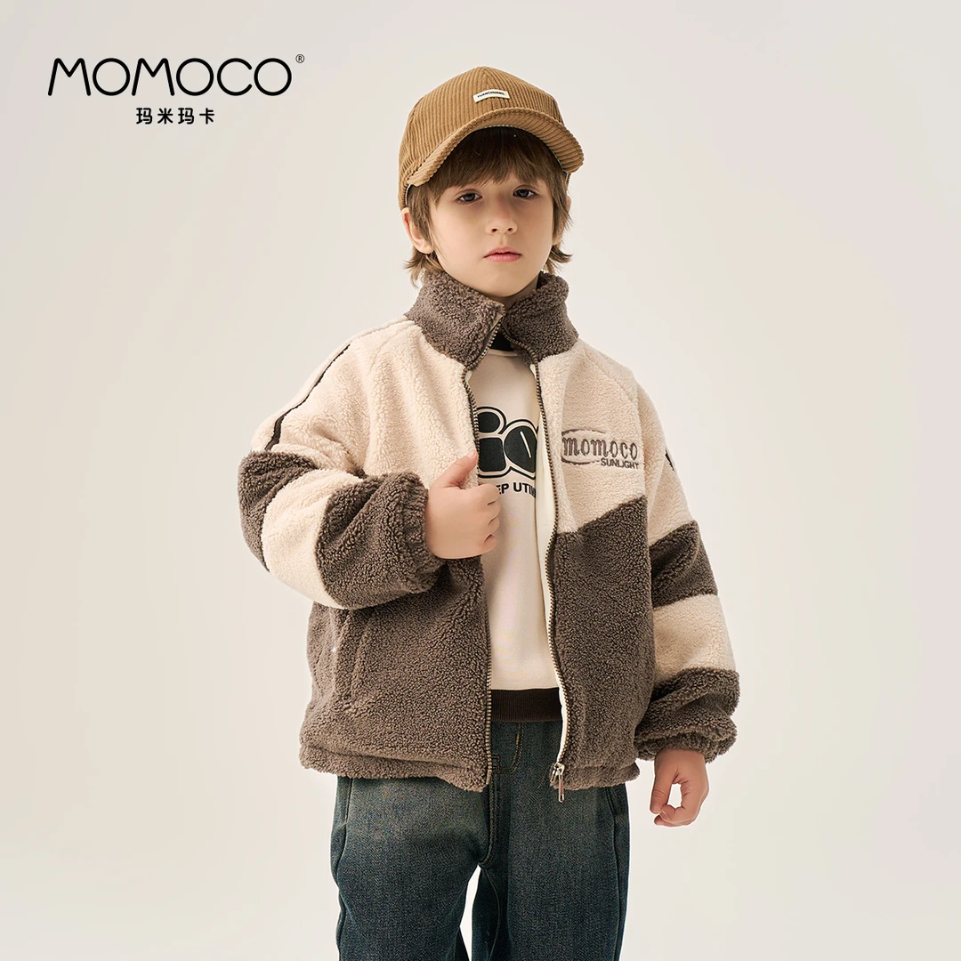 MOMOCO男童冬季字母拉条毛毛衣76430123201