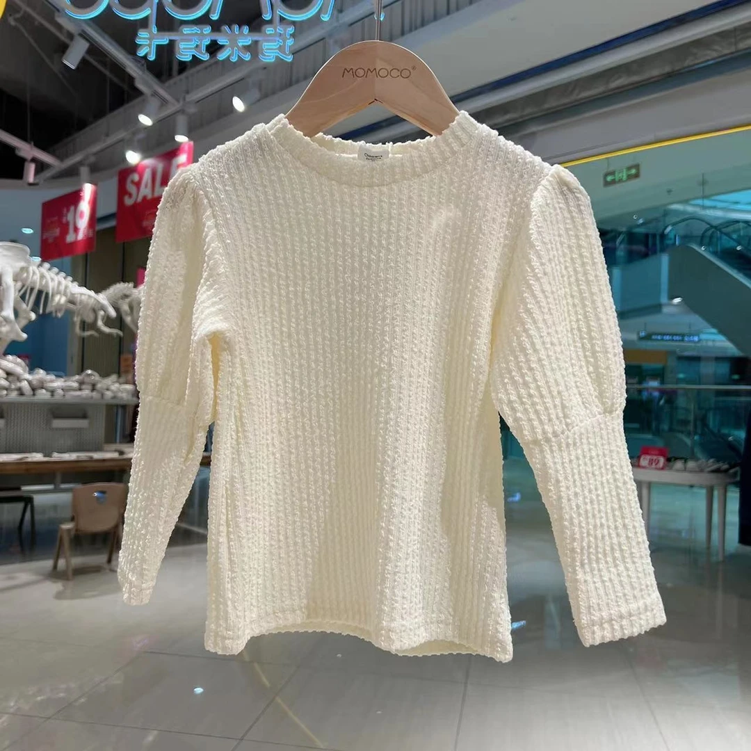 MOMOCO女童秋季新款韩版纯色修身打底衫76730239200