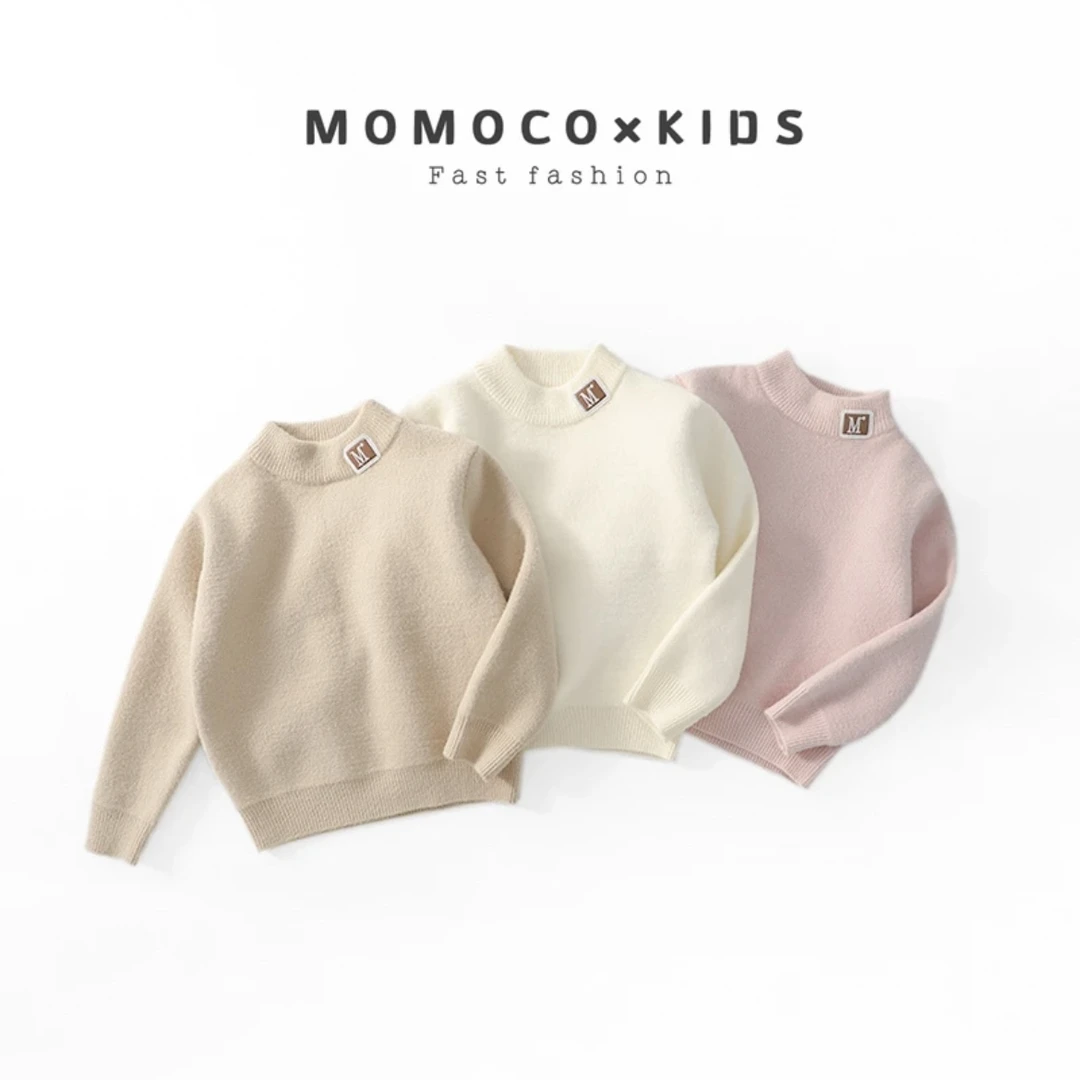 MOMOCO女童冬季百搭加厚毛衣76430230253&54&55