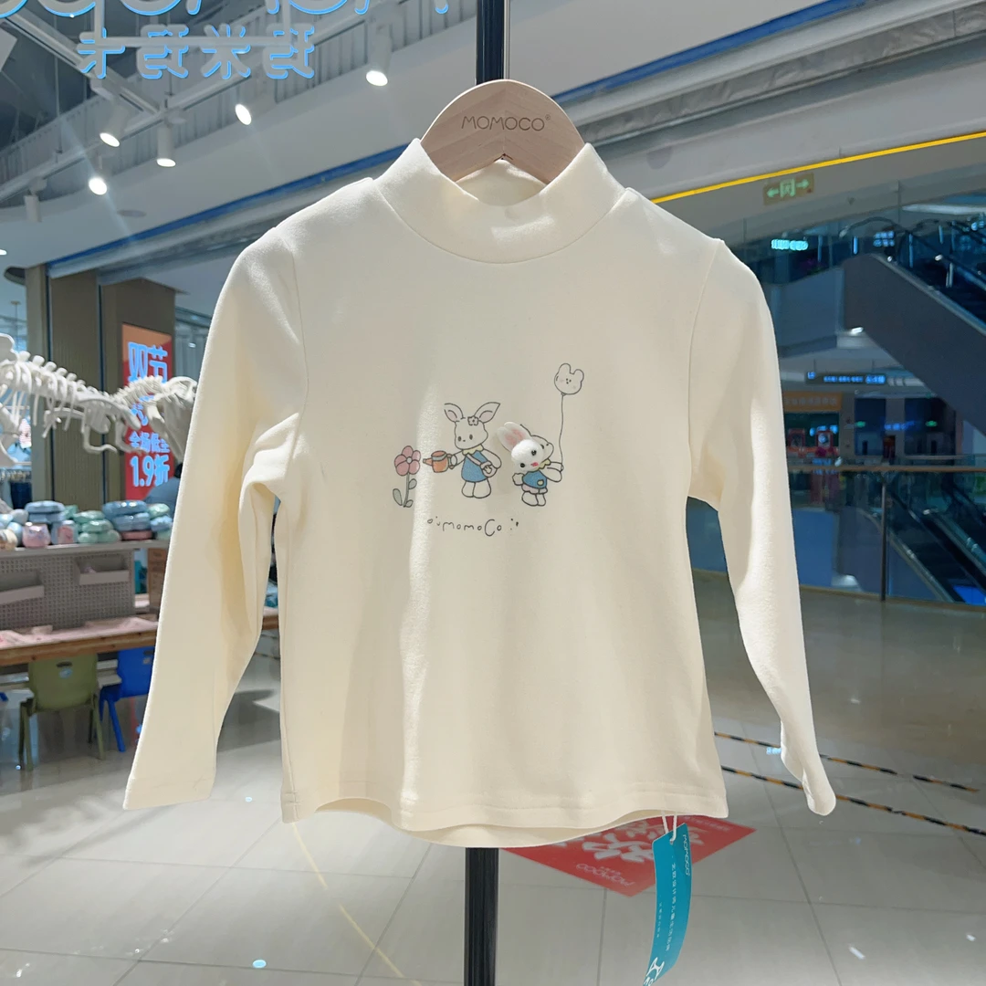 MOMOCO女童卡通图案德绒打底衫75880239003