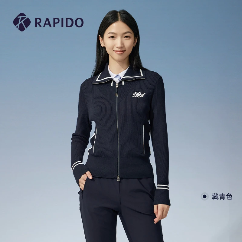 RAPIDO雳霹道2025年秋季女款R系列休闲舒适毛衣开衫外套CP4751U05